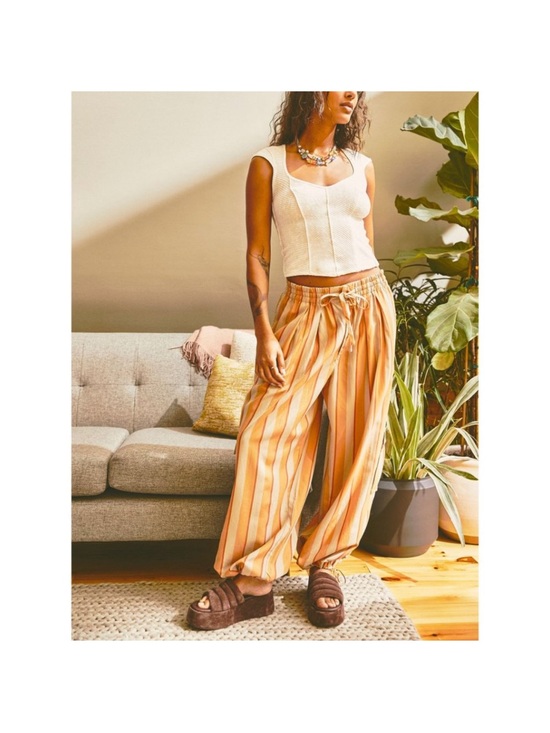 Free People Pants - NWT, Free People Creamsicle Palash Yarn Dyed Cargo Pants